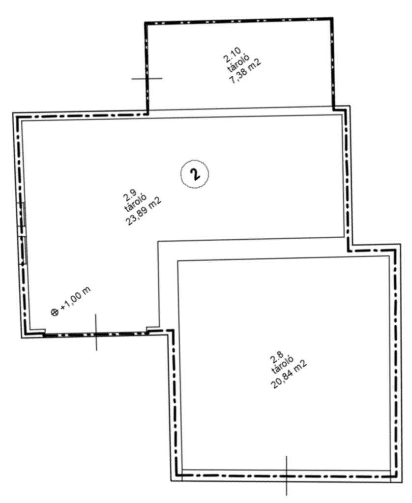 Eladó ház Gödöllő - Kulso tarolo alaprajz